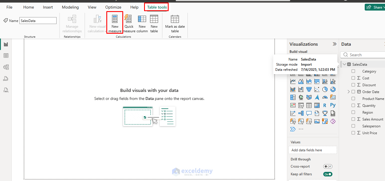 2. How to Create Your First DAX Measure