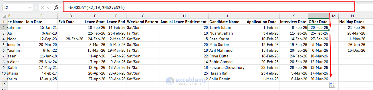 4. 7 Excel Functions for Effective Human Resources Management