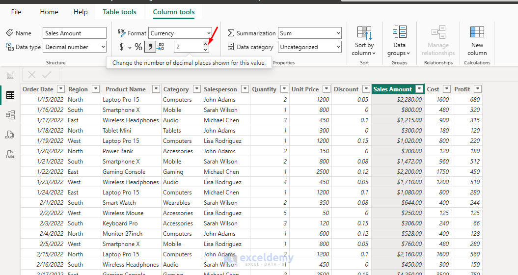 4. How to Format Currency and Percentages in a Power BI Visual 4. How to Format Currency and Percentages in a Power BI Visual