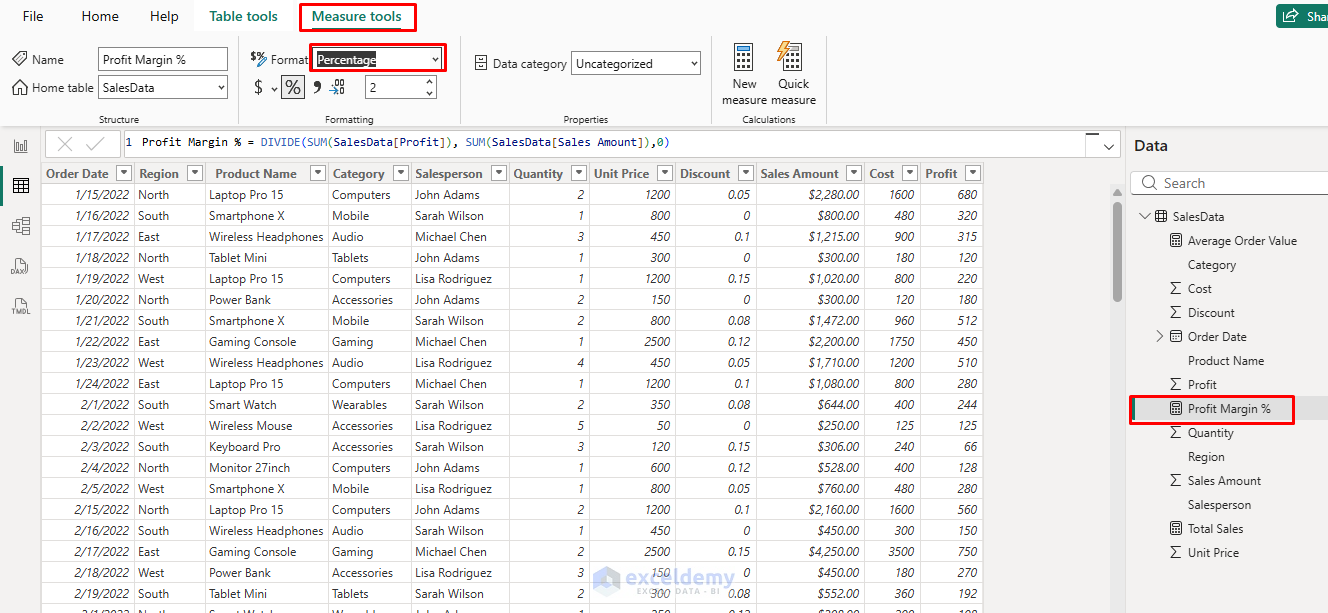 6. How to Format Currency and Percentages in a Power BI Visual 6. How to Format Currency and Percentages in a Power BI Visual