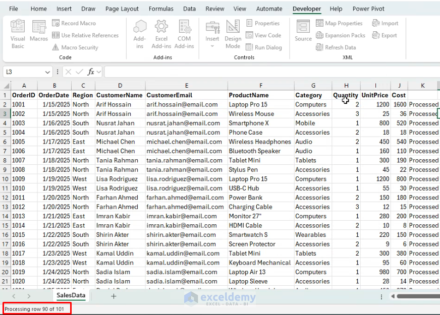 1. How to Show a Progress Message While VBA Runs 1. How to Show a Progress Message While VBA Runs