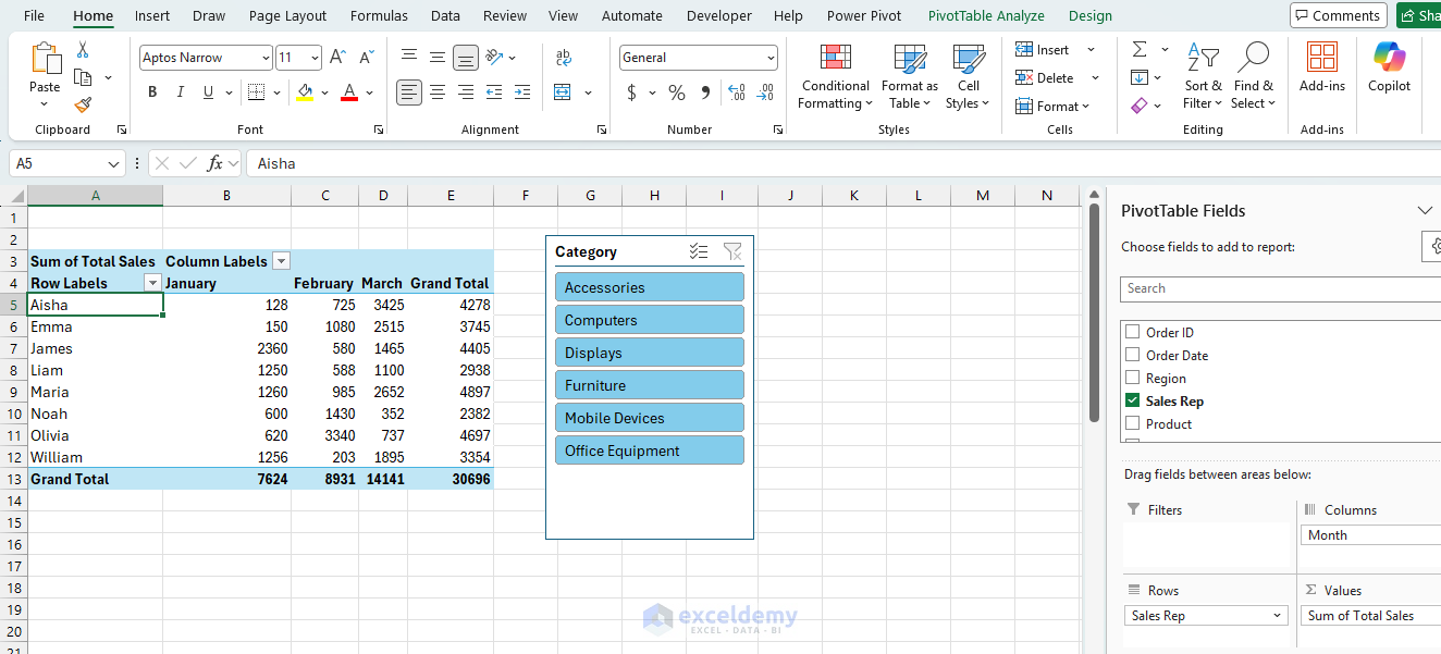 10. How to Create and Summarize Pivot Tables in Excel Using Copilot