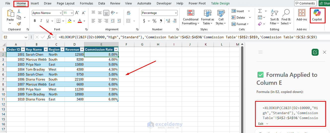 2. How to Use Copilot in Excel to Build and Understand Complex Formulas