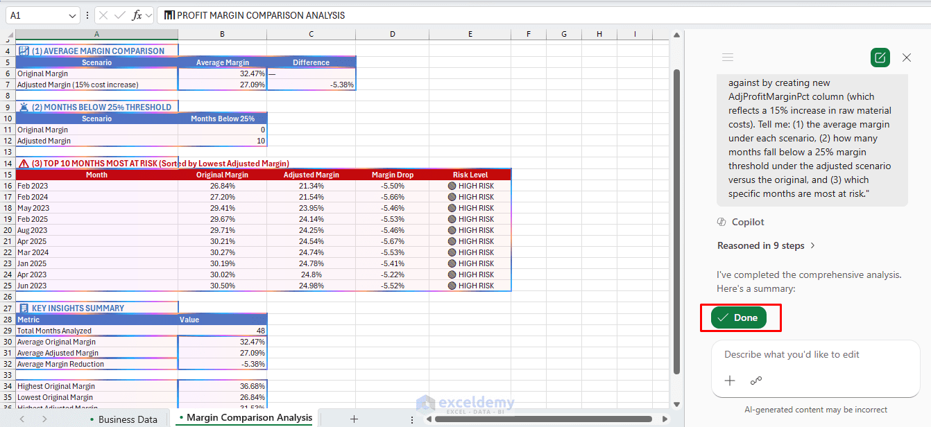 5. How to Use Copilot in Excel for Forecasting and What If Scenario Analysis