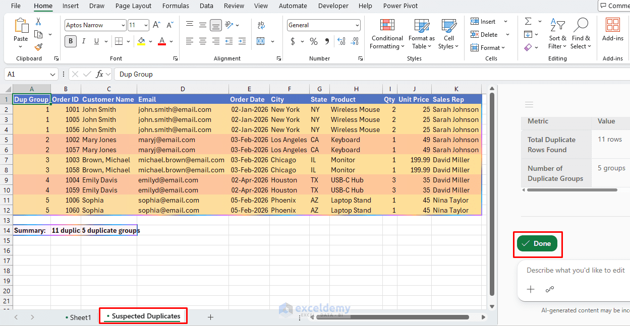 6. How to Clean Messy Data in Excel with Copilot