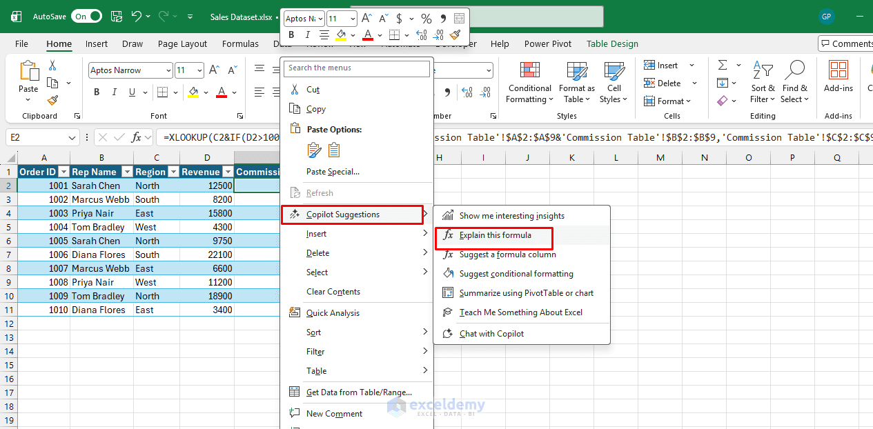 8. How to Use Copilot in Excel to Build and Understand Complex Formulas