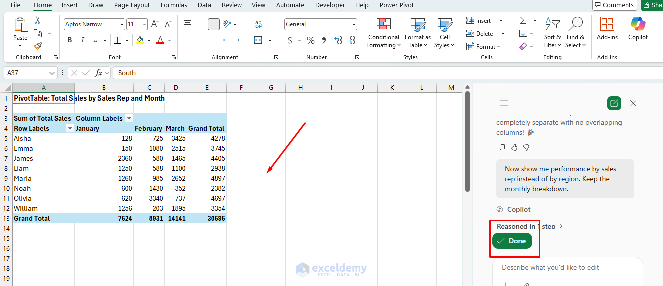 9. How to Create and Summarize Pivot Tables in Excel Using Copilot