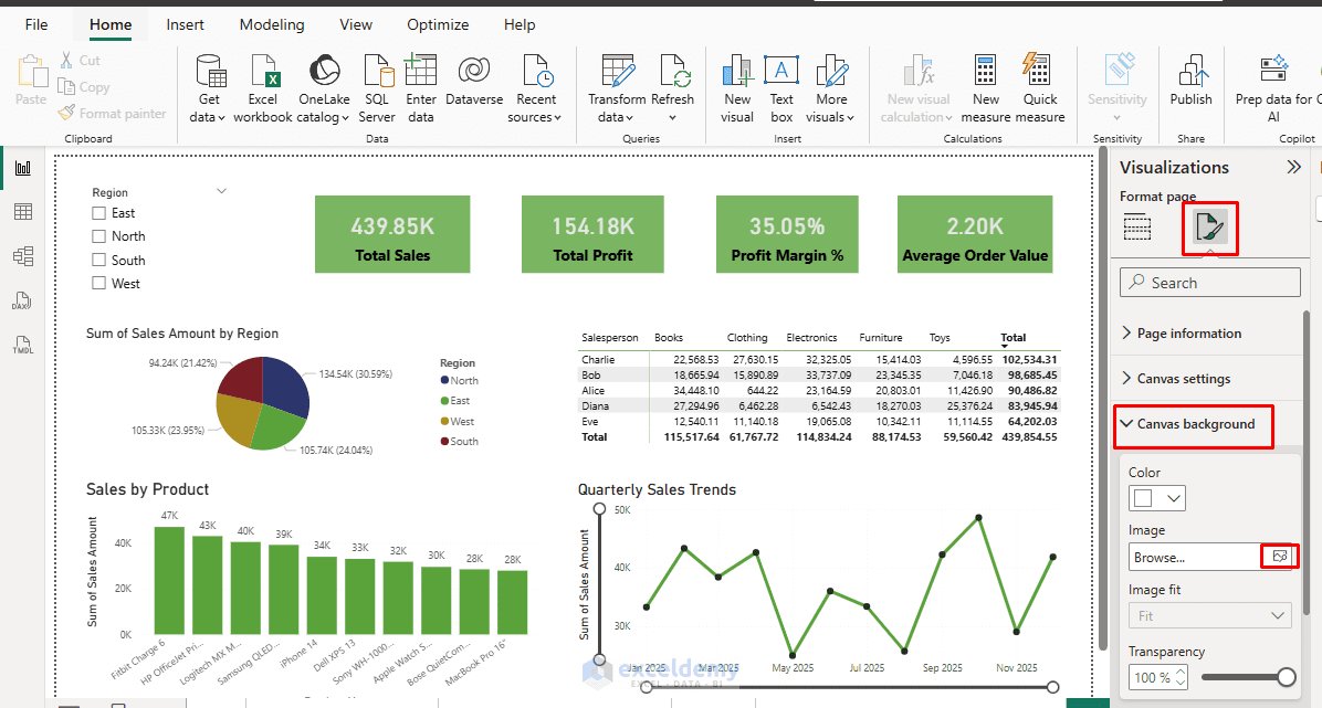 1. How to Add a Custom Background Image or Logo to Your Power BI Dashboard