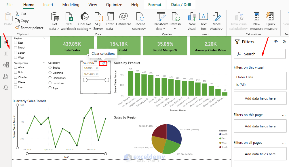 1. How to Create a Clear All Filters Slicer Button in Power BI