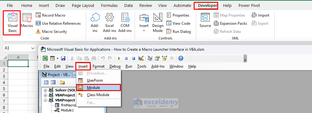 1. How to Create a Macro Launcher Interface in VBA