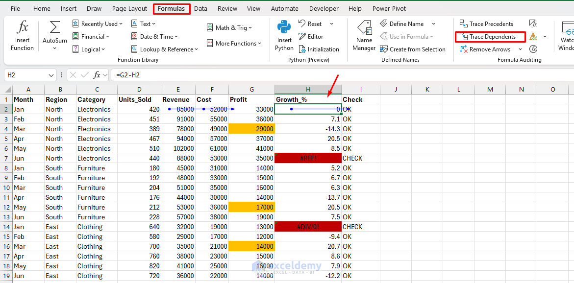 11. 5 Visual Cues to Spot Errors in Large Excel Models Instantly