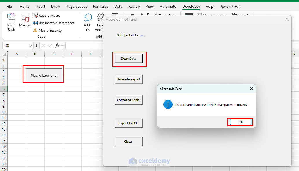 11. How to Create a Macro Launcher Interface in VBA