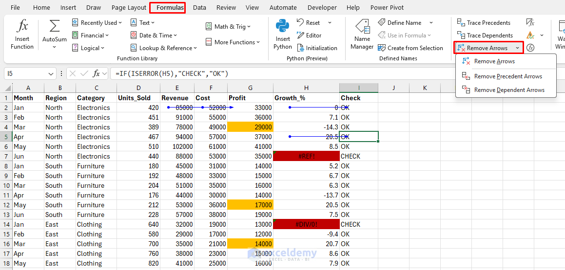 12. 5 Visual Cues to Spot Errors in Large Excel Models Instantly