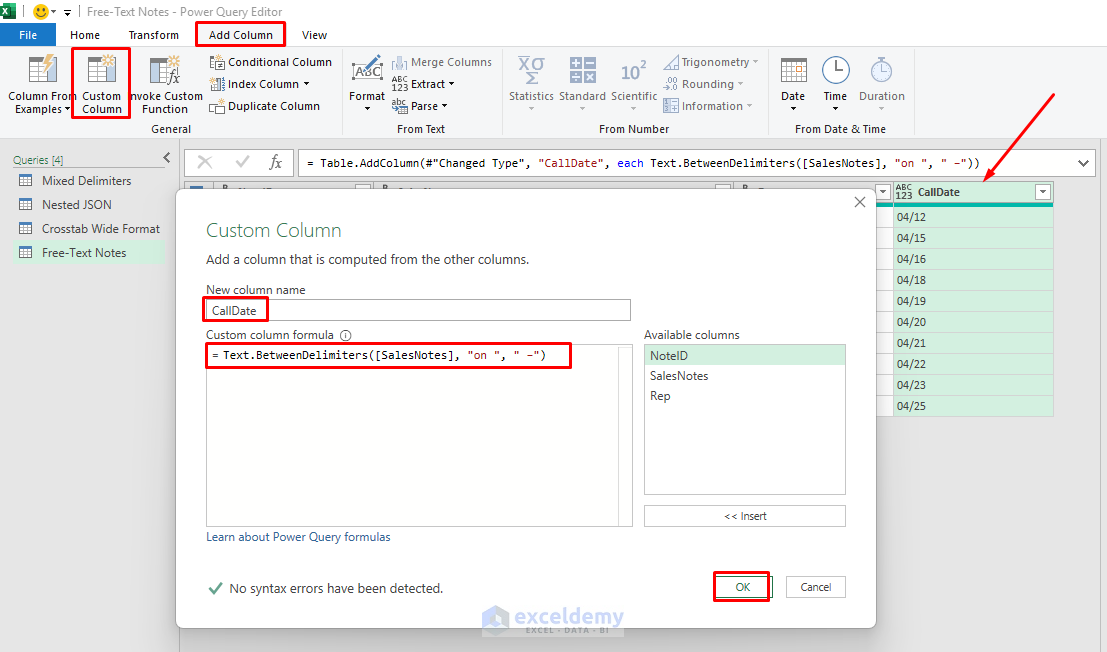 15. 5 Power Query Transformations for Taming Unstructured Data