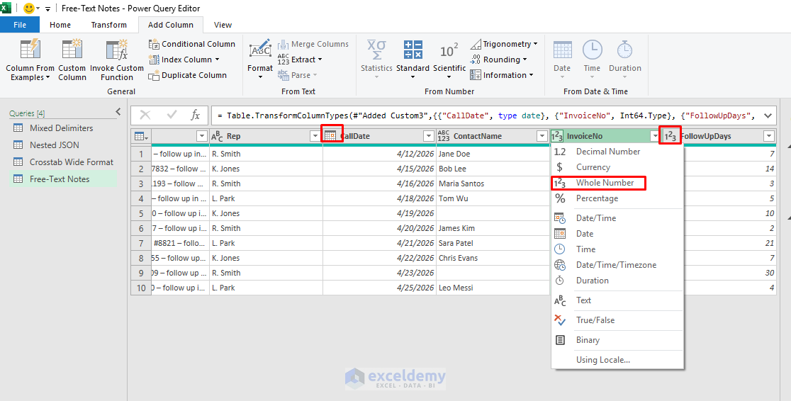 17. 5 Power Query Transformations for Taming Unstructured Data