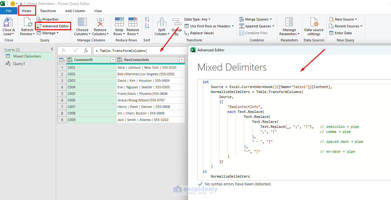 3. 5 Power Query Transformations for Taming Unstructured Data