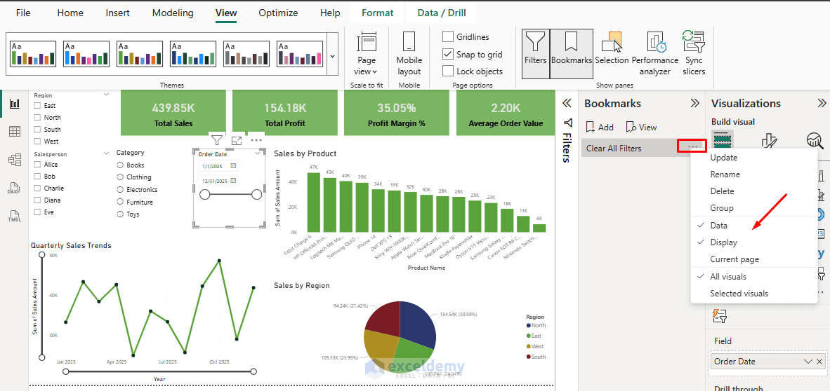 3. How to Create a Clear All Filters Slicer Button in Power BI
