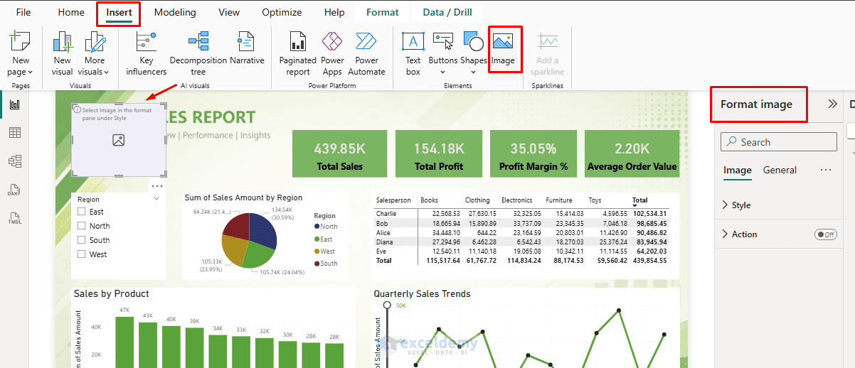5. How to Add a Custom Background Image or Logo to Your Power BI Dashboard