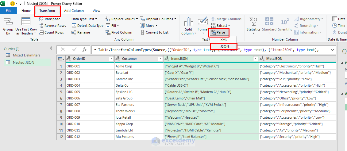 6. 5 Power Query Transformations for Taming Unstructured Data