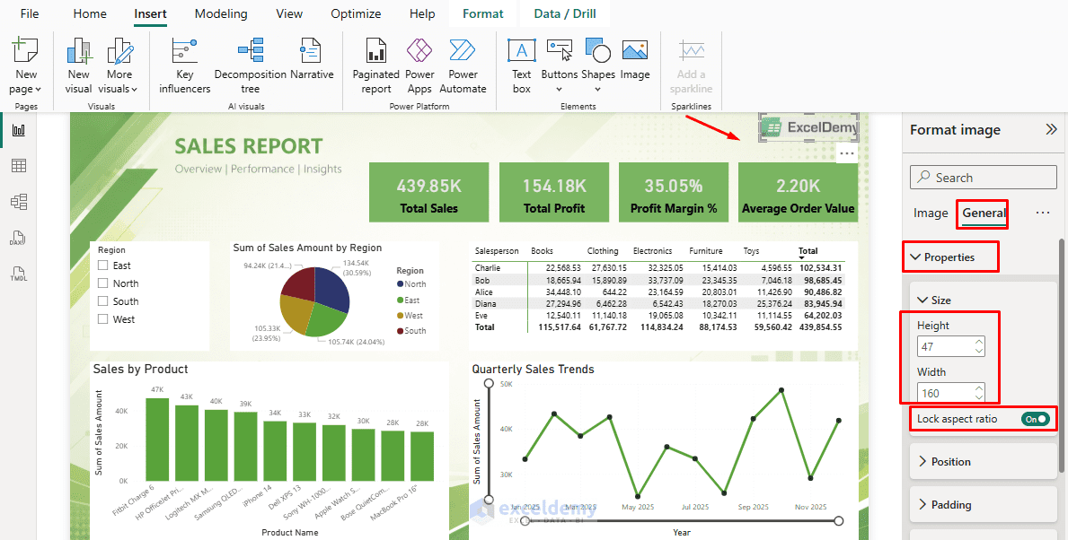 7. How to Add a Custom Background Image or Logo to Your Power BI Dashboard
