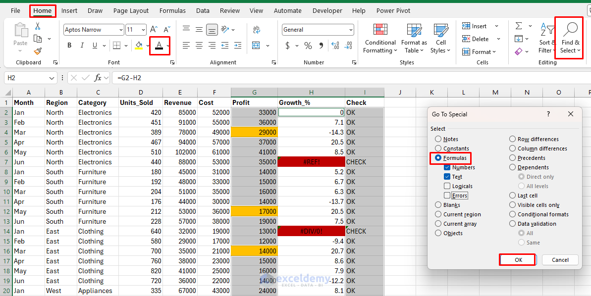 8. 5 Visual Cues to Spot Errors in Large Excel Models Instantly