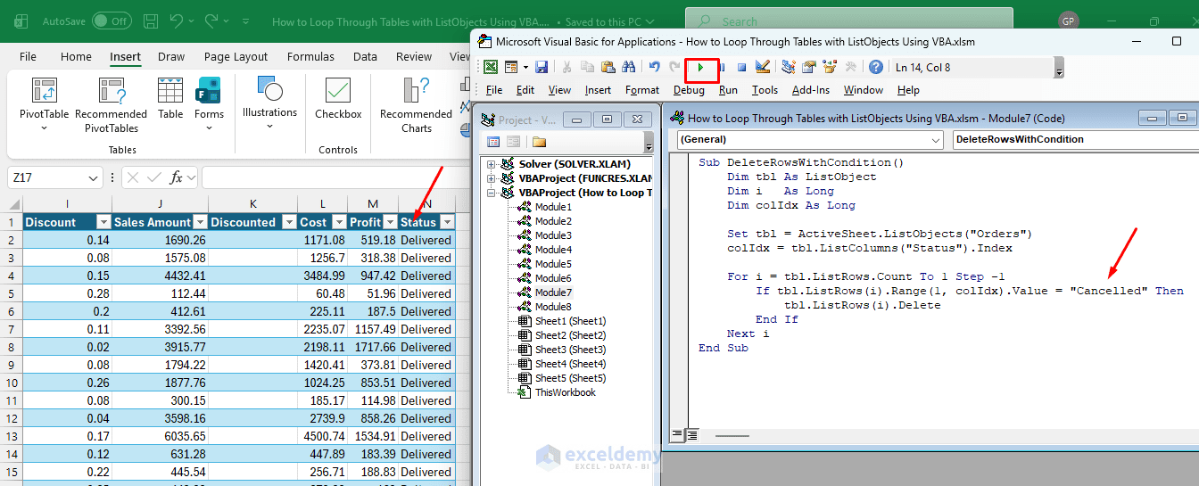 8. How to Loop Through Tables with ListObjects Using VBA