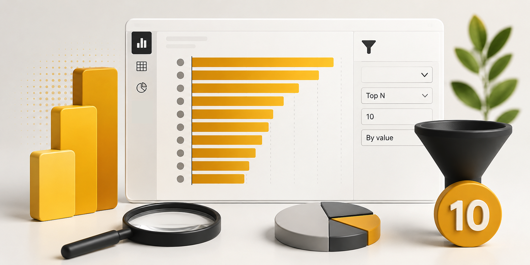 exl how to apply a top 10 filter in power bi