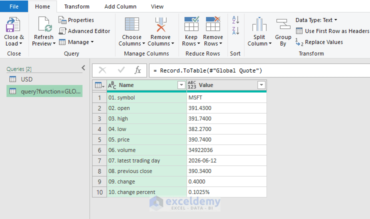 10. How to Connect Excel to Live Web APIs Without Using VBA 10. How to Connect Excel to Live Web APIs Without Using VBA