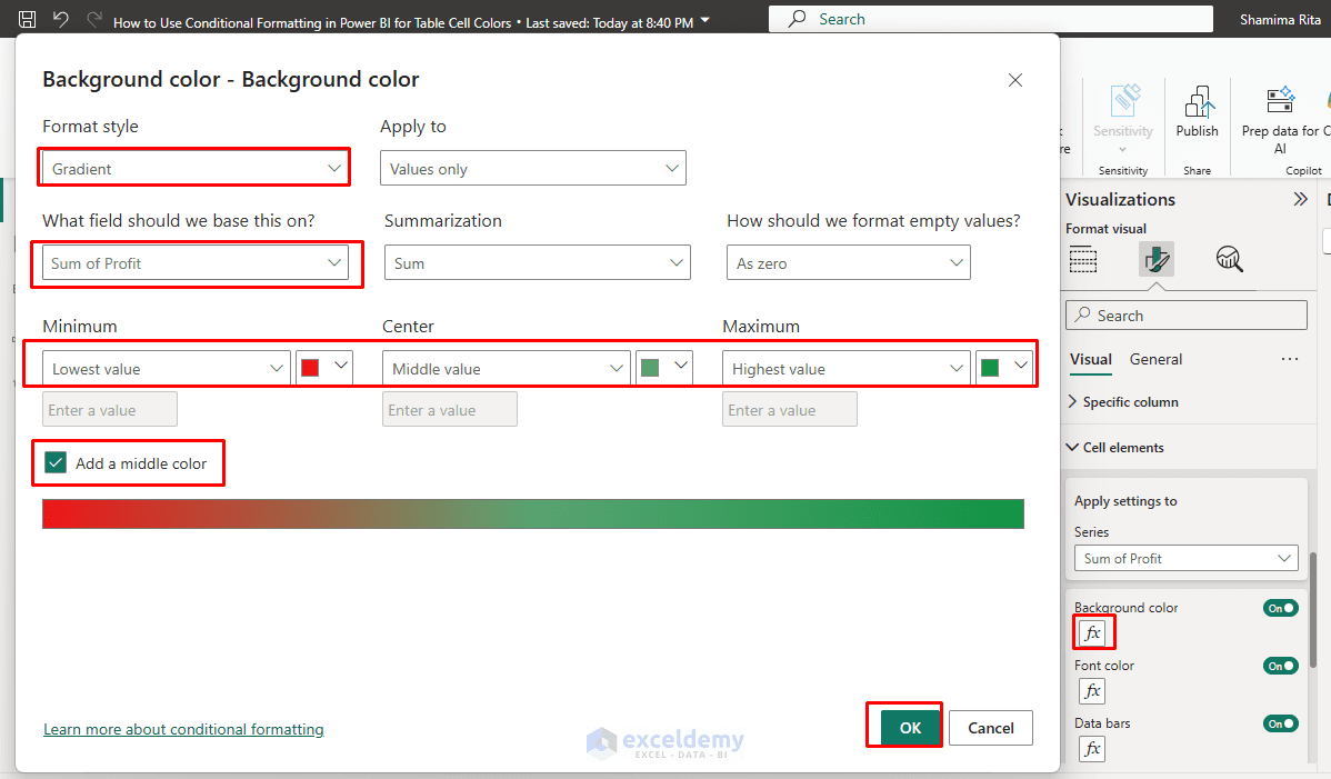 10. How to Use Conditional Formatting in Power BI for Table Cell Colors