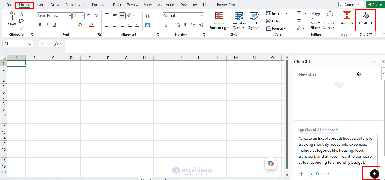 11. Building Excel Spreadsheets with ChatGPT 11. Building Excel Spreadsheets with ChatGPT