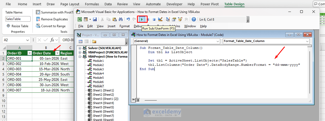 11. How to Format Dates in Excel Using VBA