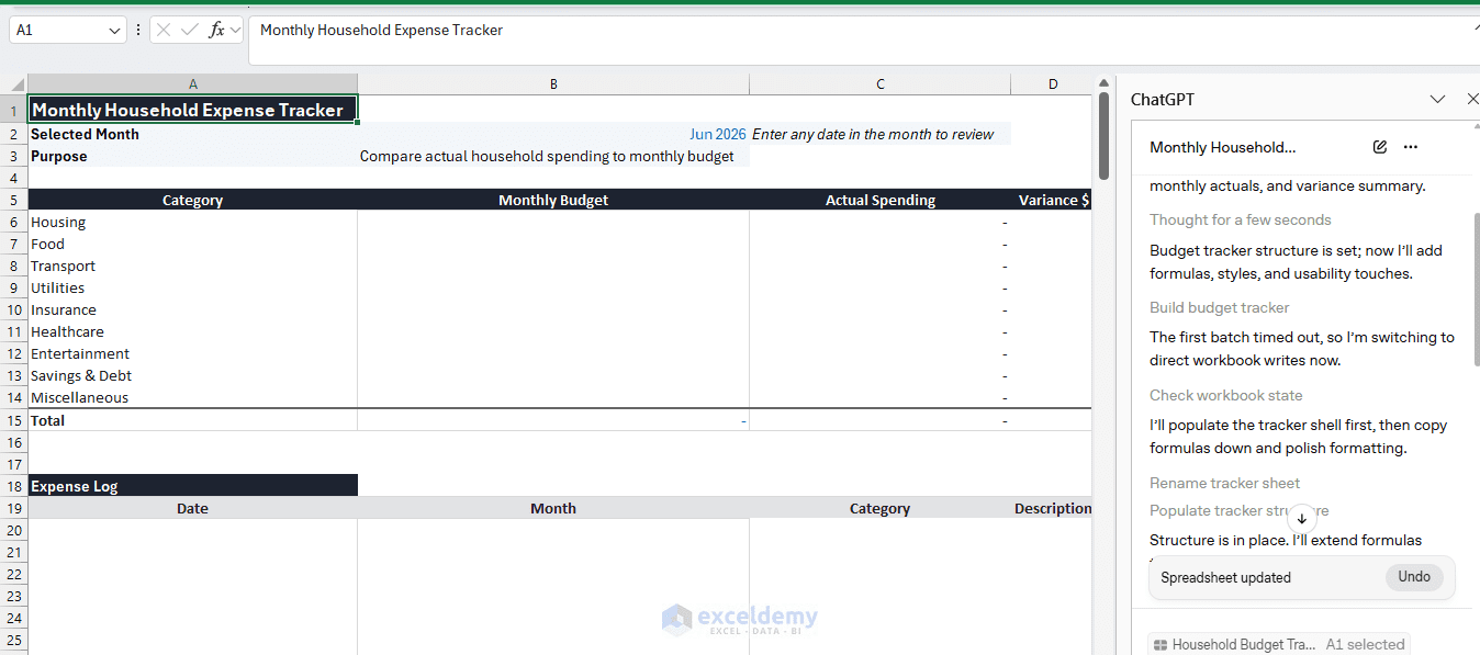 12. Building Excel Spreadsheets with ChatGPT 12. Building Excel Spreadsheets with ChatGPT