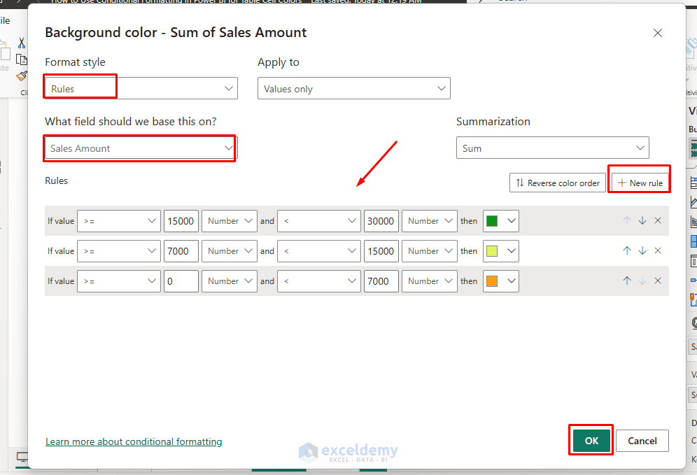 12. How to Use Conditional Formatting in Power BI for Table Cell Colors