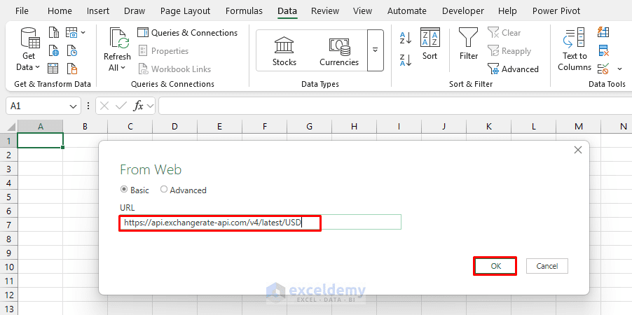 15. How to Connect Excel to Live Web APIs Without Using VBA 15. How to Connect Excel to Live Web APIs Without Using VBA