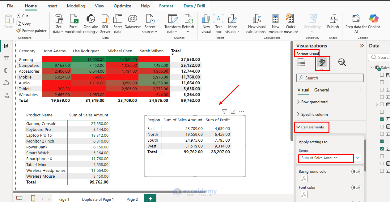 8. How to Use Conditional Formatting in Power BI for Table Cell Colors