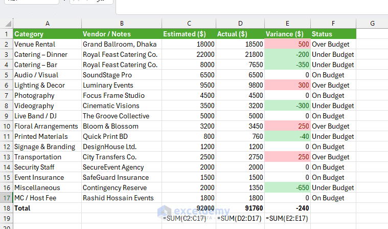 9. 5 Creative Ways to Use Excel for Event Planning and Management