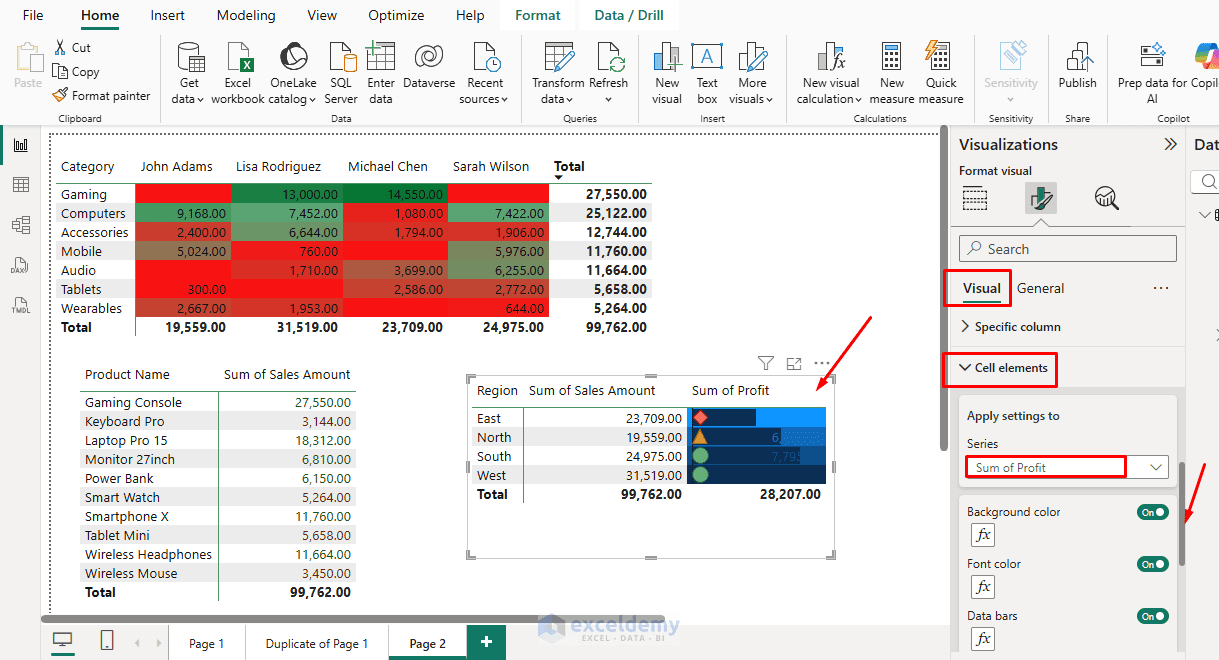 9. How to Use Conditional Formatting in Power BI for Table Cell Colors