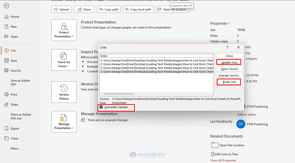 11. How to Link Excel Charts to PowerPoint So They Auto Update 11. How to Link Excel Charts to PowerPoint So They Auto Update