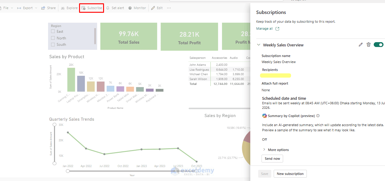 13. Power BI Alerts and Subscriptions Getting Notified Before You Open the Report 13. Power BI Alerts and Subscriptions Getting Notified Before You Open the Report