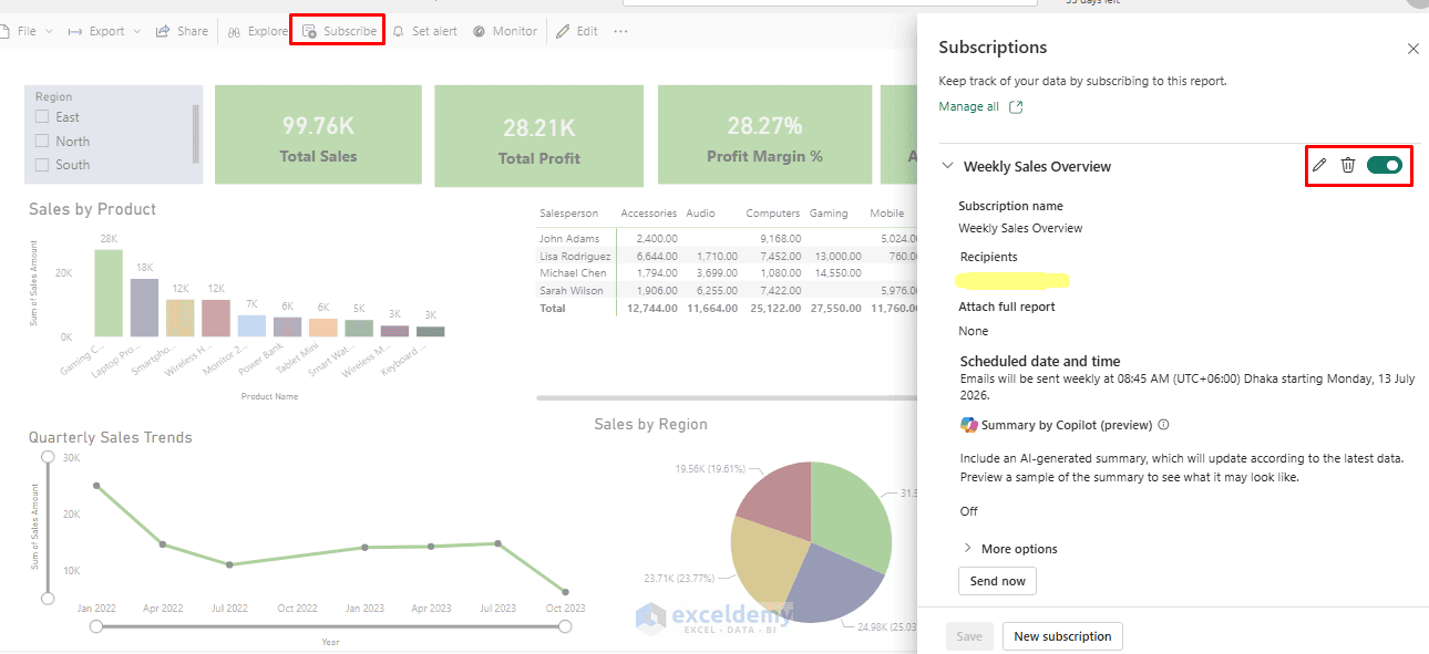 14. Power BI Alerts and Subscriptions Getting Notified Before You Open the Report 14. Power BI Alerts and Subscriptions Getting Notified Before You Open the Report
