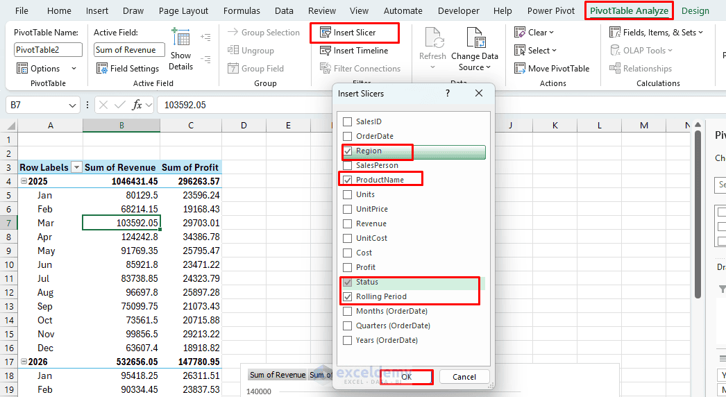 15. How to Build a Rolling Dashboard with Slicers and Timelines
