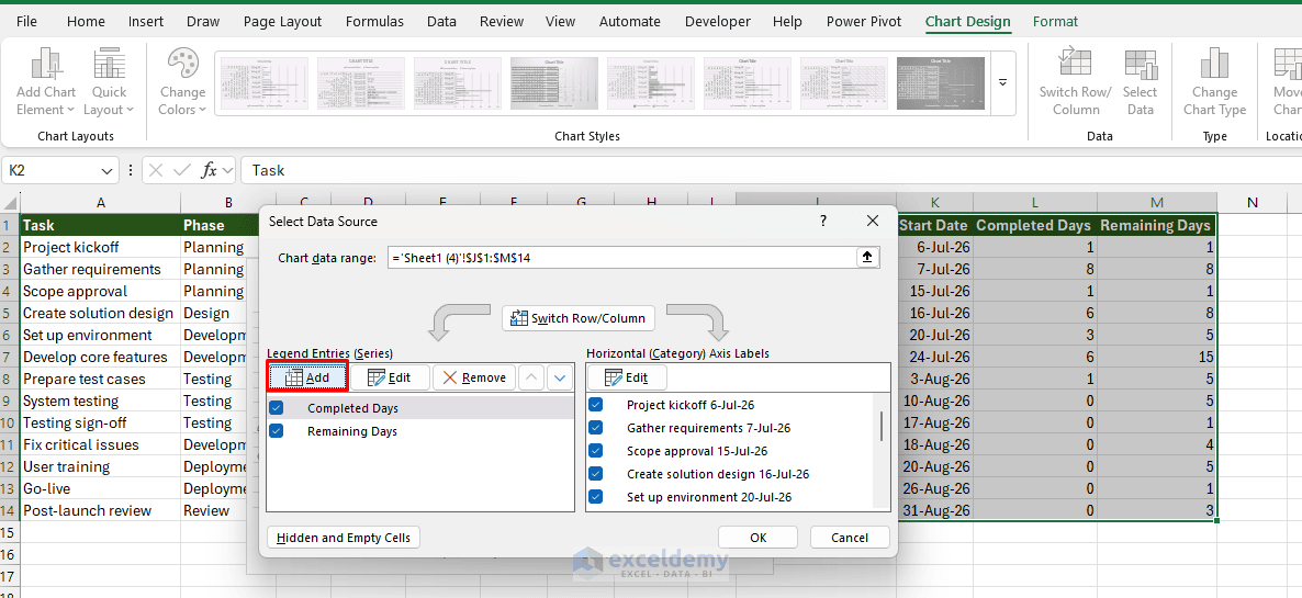 17. 5 Ways to Build a Project Timeline in Excel Without an Add In