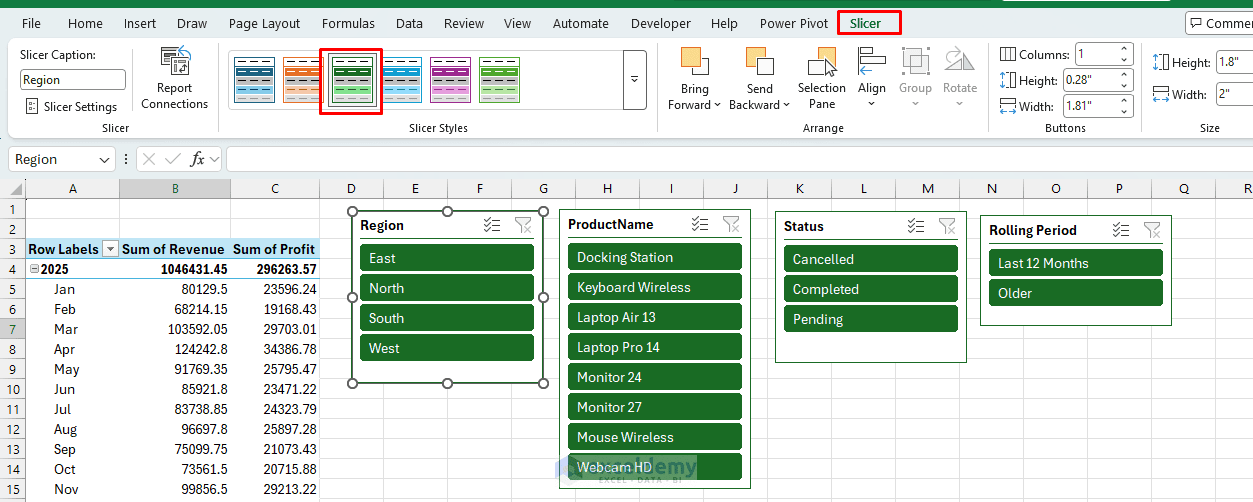 17. How to Build a Rolling Dashboard with Slicers and Timelines