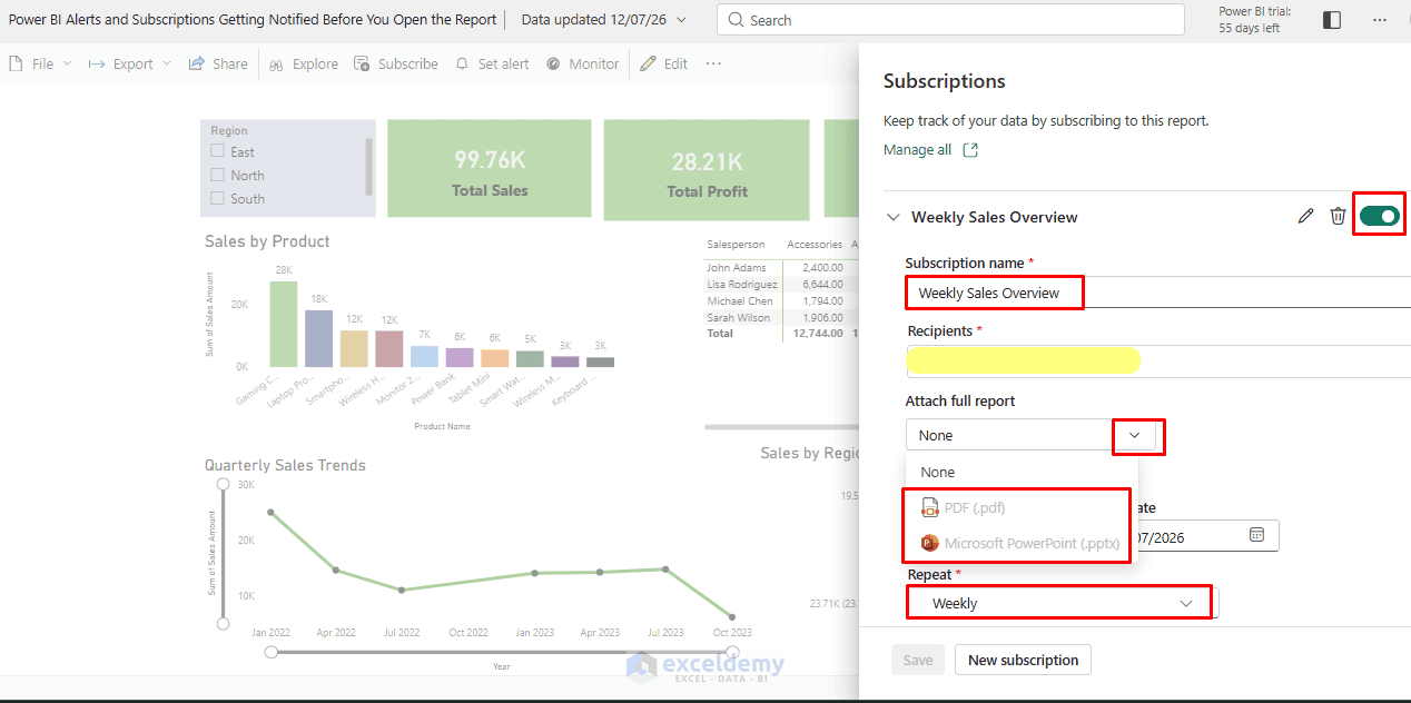 17. Power BI Alerts and Subscriptions Getting Notified Before You Open the Report 17. Power BI Alerts and Subscriptions Getting Notified Before You Open the Report