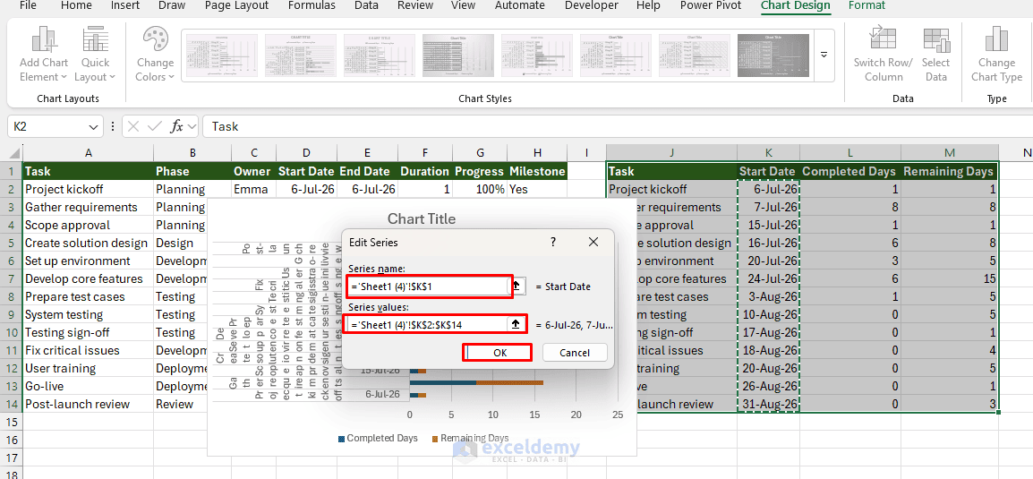 18. 5 Ways to Build a Project Timeline in Excel Without an Add In