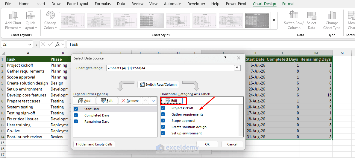 19. 5 Ways to Build a Project Timeline in Excel Without an Add In