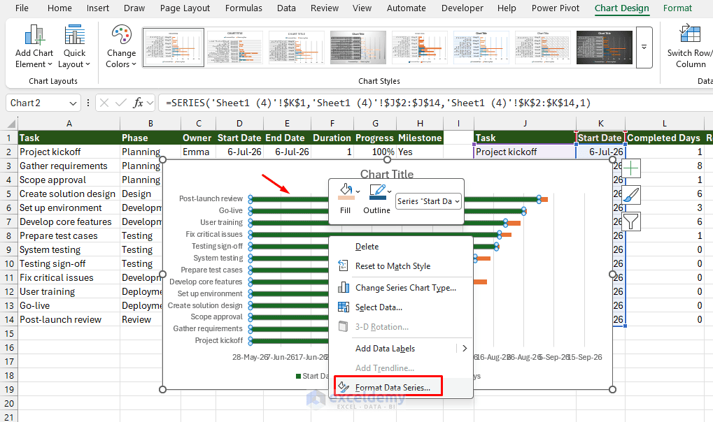 20. 5 Ways to Build a Project Timeline in Excel Without an Add In
