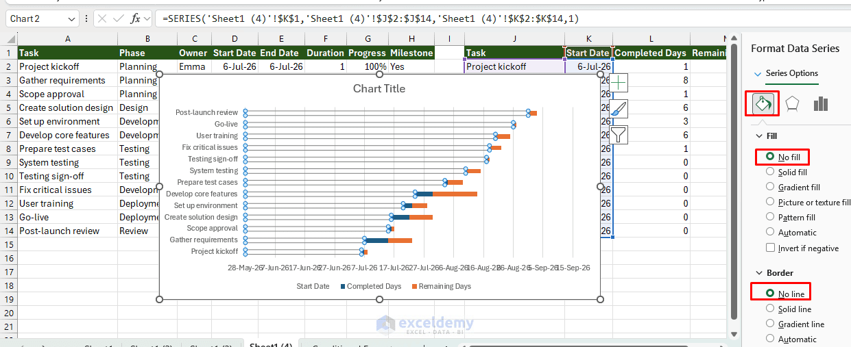 21. 5 Ways to Build a Project Timeline in Excel Without an Add In
