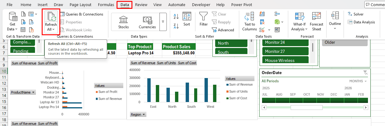 25. How to Build a Rolling Dashboard with Slicers and Timelines