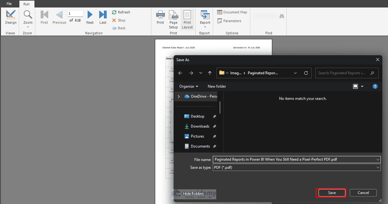 28. Paginated Reports in Power BI When You Still Need a Pixel Perfect PDF